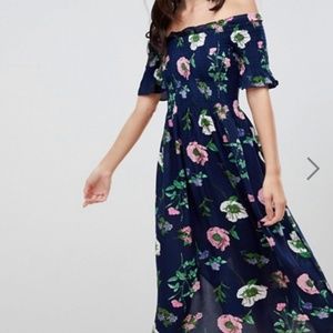 ASOS Floral Off Shoulder Midi Dress i